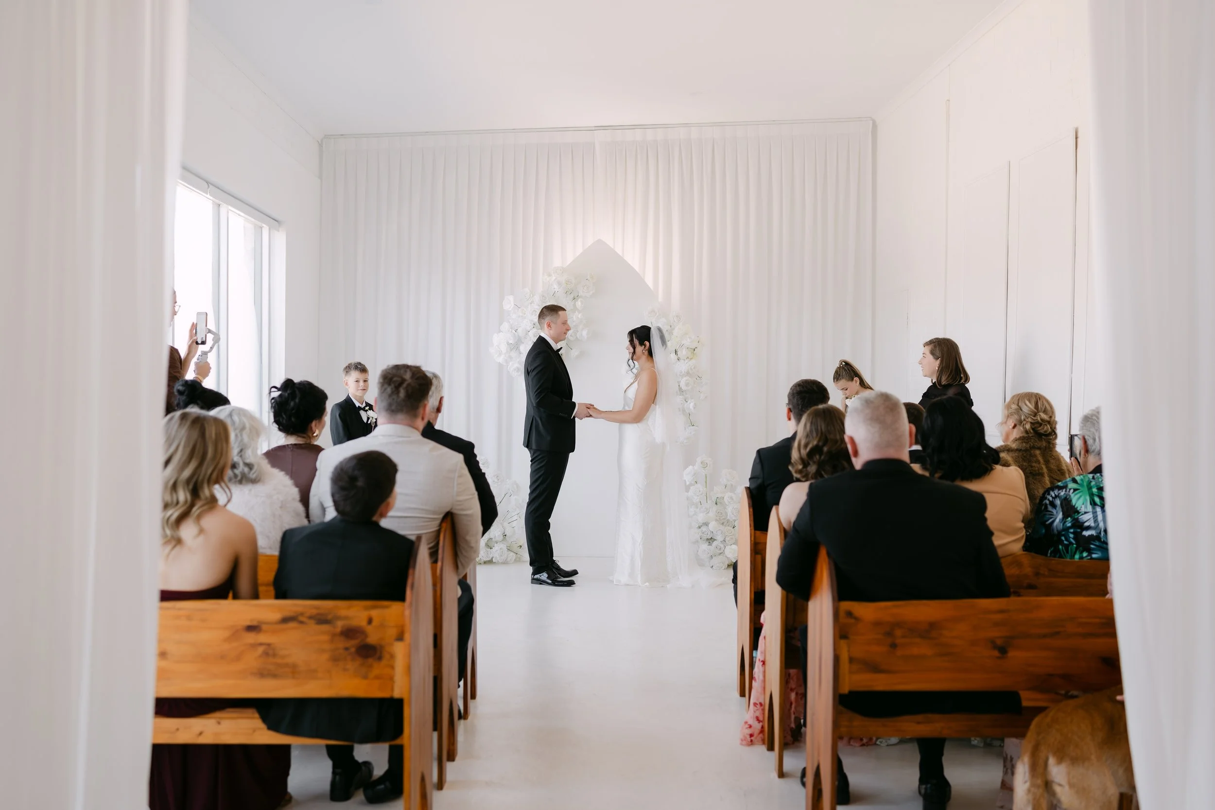 A Little White Chapel, Champagne &amp; a Vintage Car: An Adelaide Elopement at Faithwood