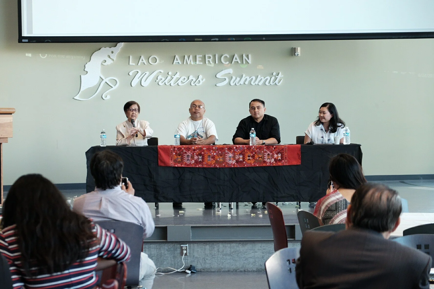 Literary Panel: Khaythong, Alisak, Steve and Chanida Photo by Dennis Wtpho of Khom Photography