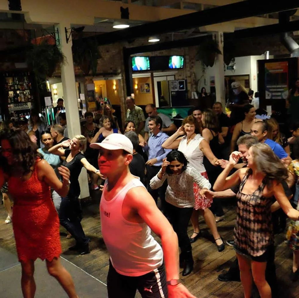 Salsa dancing at Wednesday salsa night at The Kingslander, Kingsland