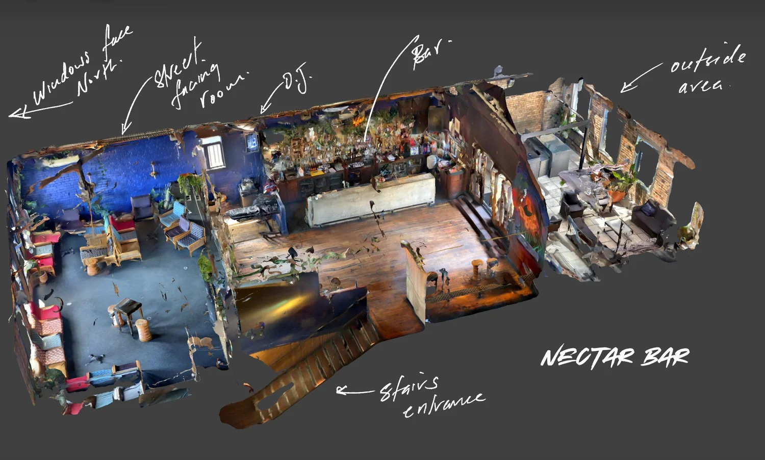 Nectar Bar 3D floor layout