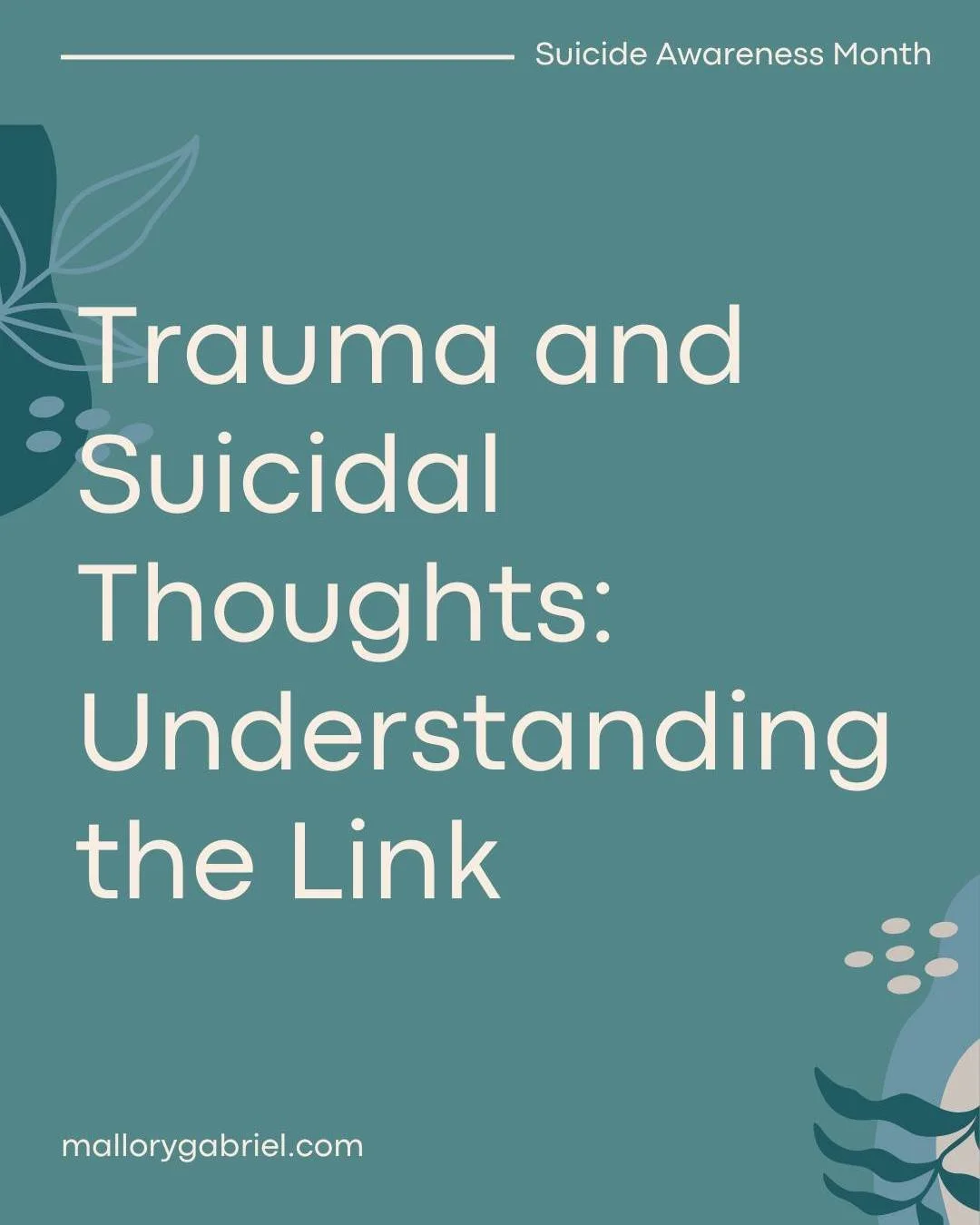 September is National Suicide Prevention Awareness Month. It is dedicated to raising awareness about suicide prevention, remembering those lost to suicide, and connecting people with treatment services.
If you or someone you know is struggling, help