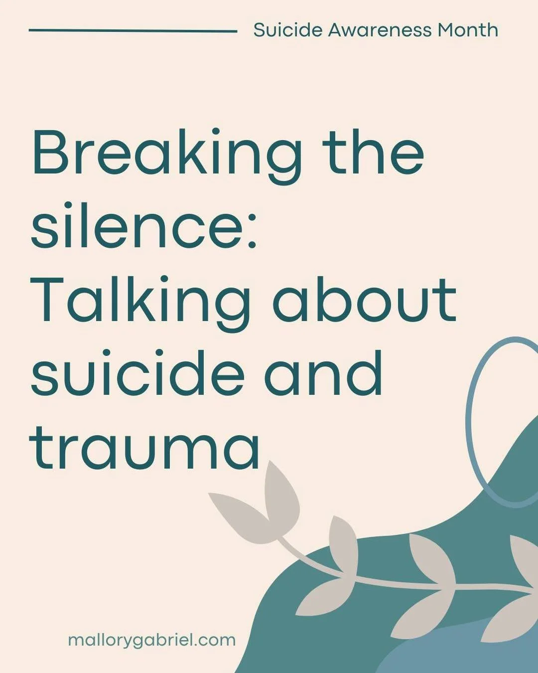 September is National Suicide Prevention Awareness Month. It is dedicated to raising awareness about suicide prevention, remembering those lost to suicide, and connecting people with treatment services.
If you or someone you know is struggling, help