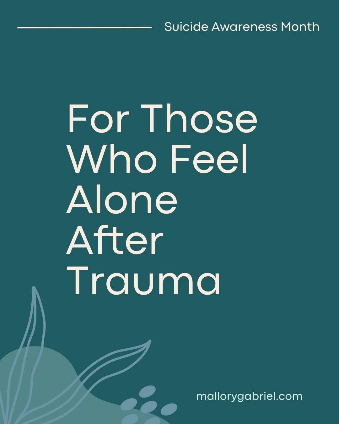 September is National Suicide Prevention Awareness Month. It is dedicated to raising awareness about suicide prevention, remembering those lost to suicide, and connecting people with treatment services.
If you or someone you know is struggling, help