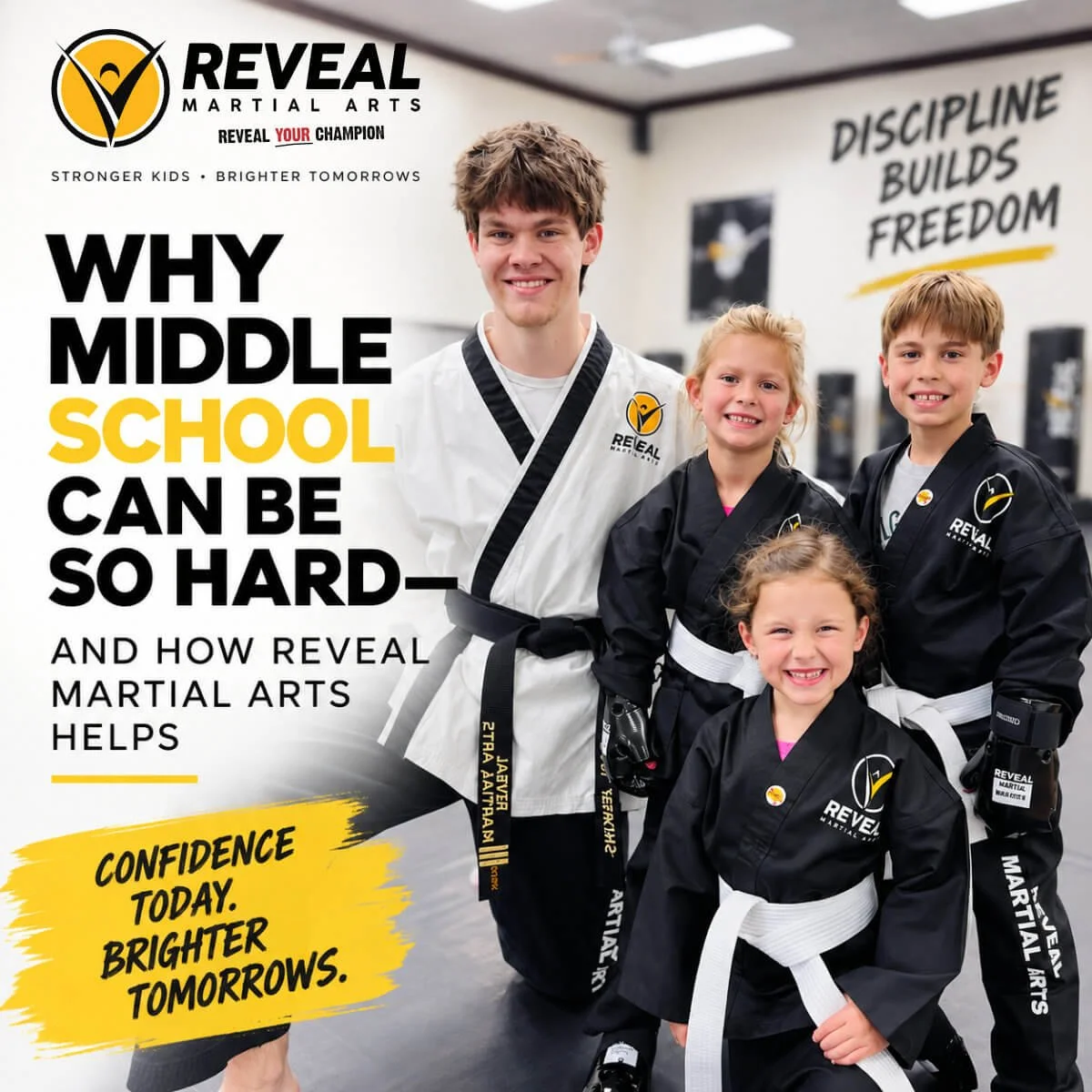 Why Middle School Can Be So Hard—and How Reveal Martial Arts Helps
