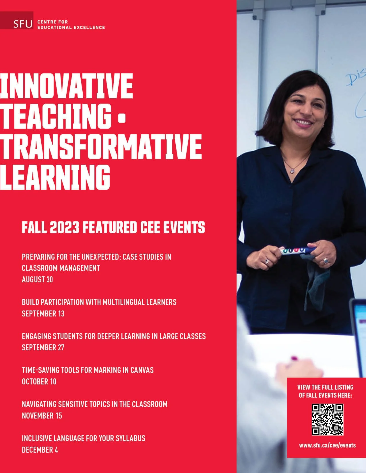 Poster introducing CEE events for the semester