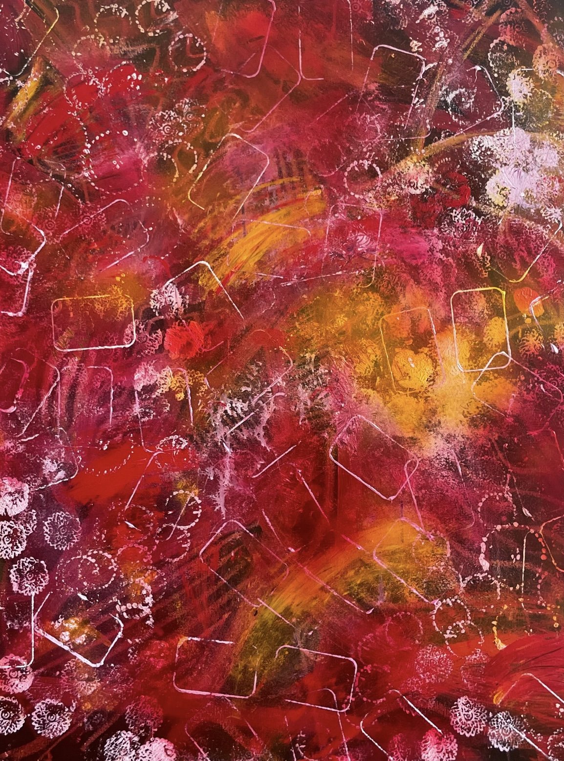 Untitled | 36 x 48 in | Acrylic, oil & pastel on canvas
