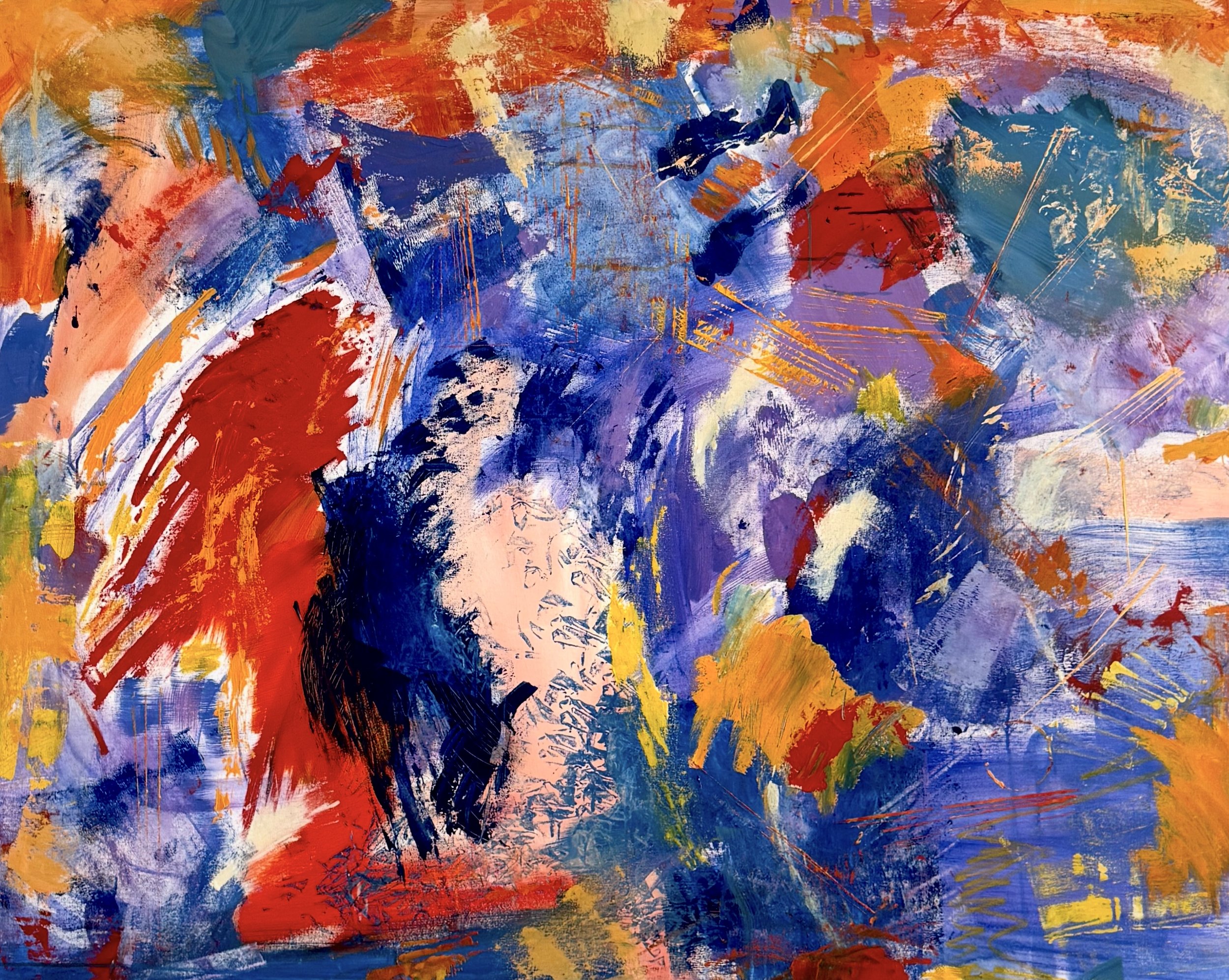 Untitled | 60 x 48 in | Acrylic & pastel on canvas
