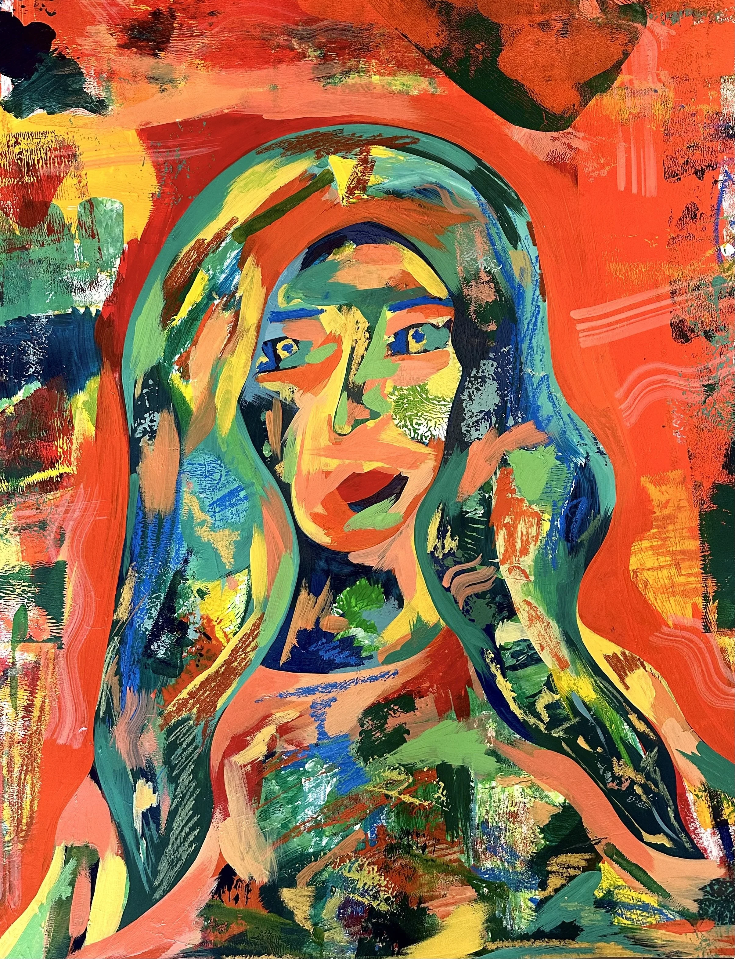 Portrait | 18 x 24 in | Acrylic on paper