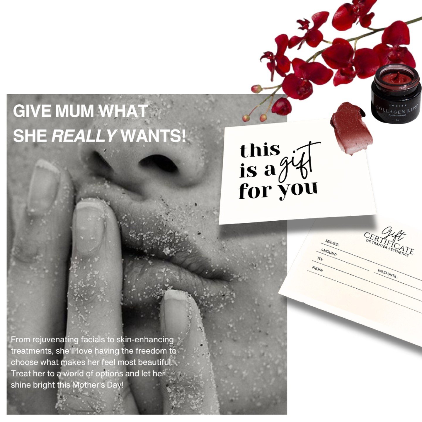 Still searching for the perfect Mother's Day gift? Give Mum the gift of choice with our customisable gift vouchers! Let her indulge in her favorite treatments, because she deserves nothing but the best. It's the ultimate way to show your love and app