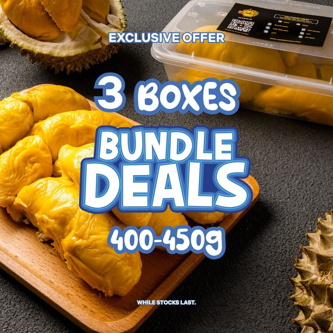 Exclusive Raub Pahang Musang King Bundle – 3 x 400g-450g (MSW / Old Tree MSW / Black Gold MSW)