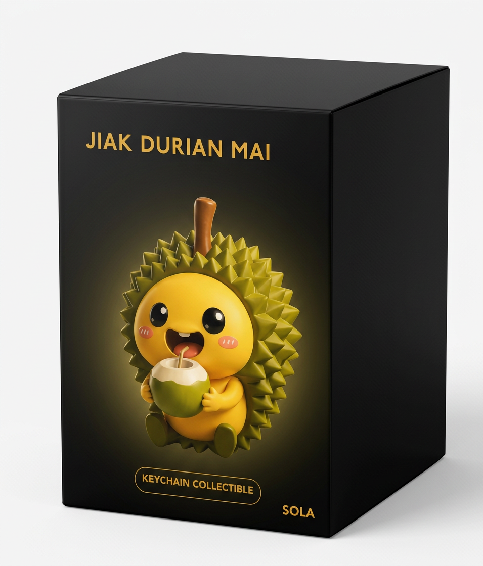 Jiak Durian Mai's Sola Keychain – Cute Premium Collectible Singapore
