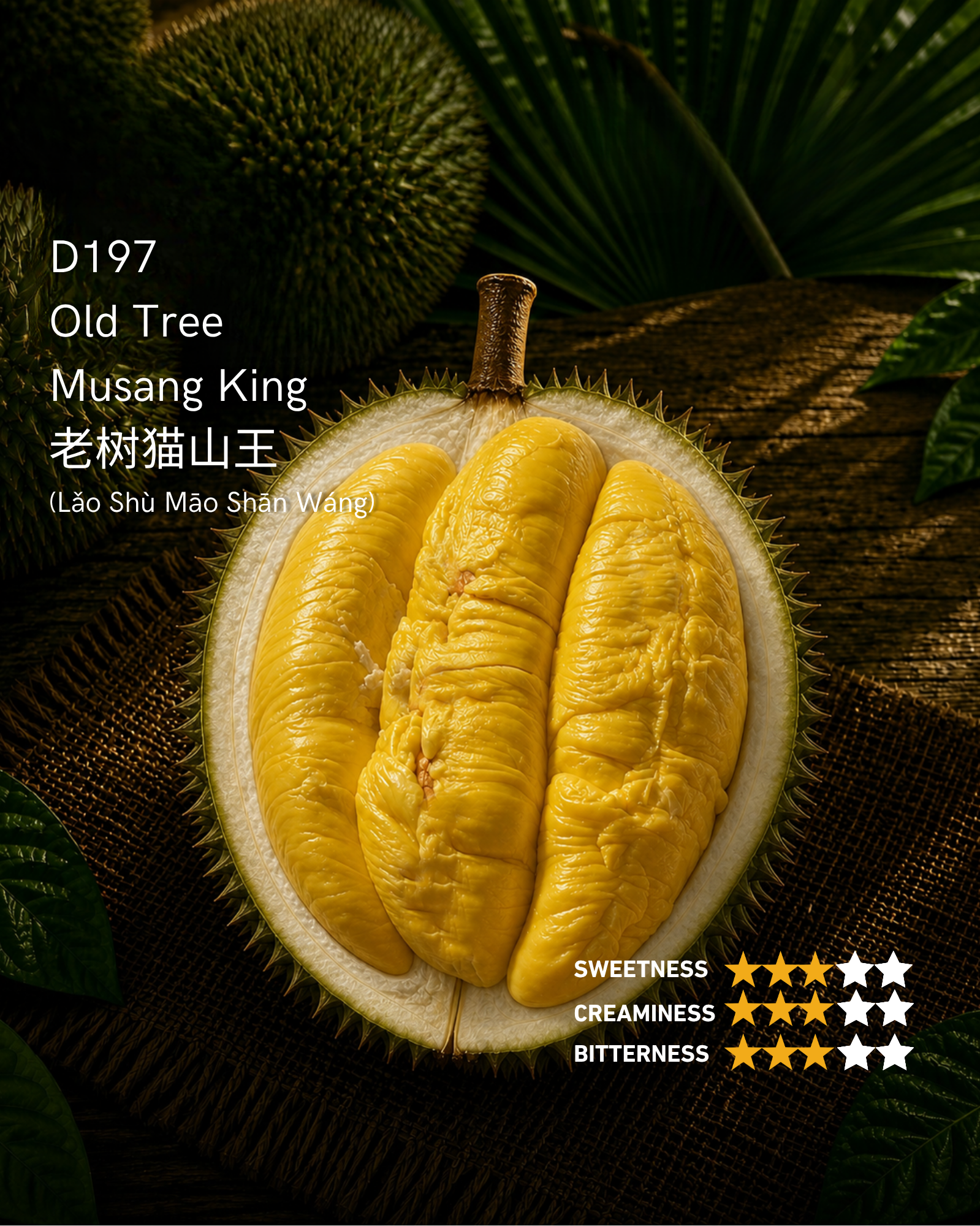Old Tree Mao Shan Wang (MSW) / Premium D197 Musang King