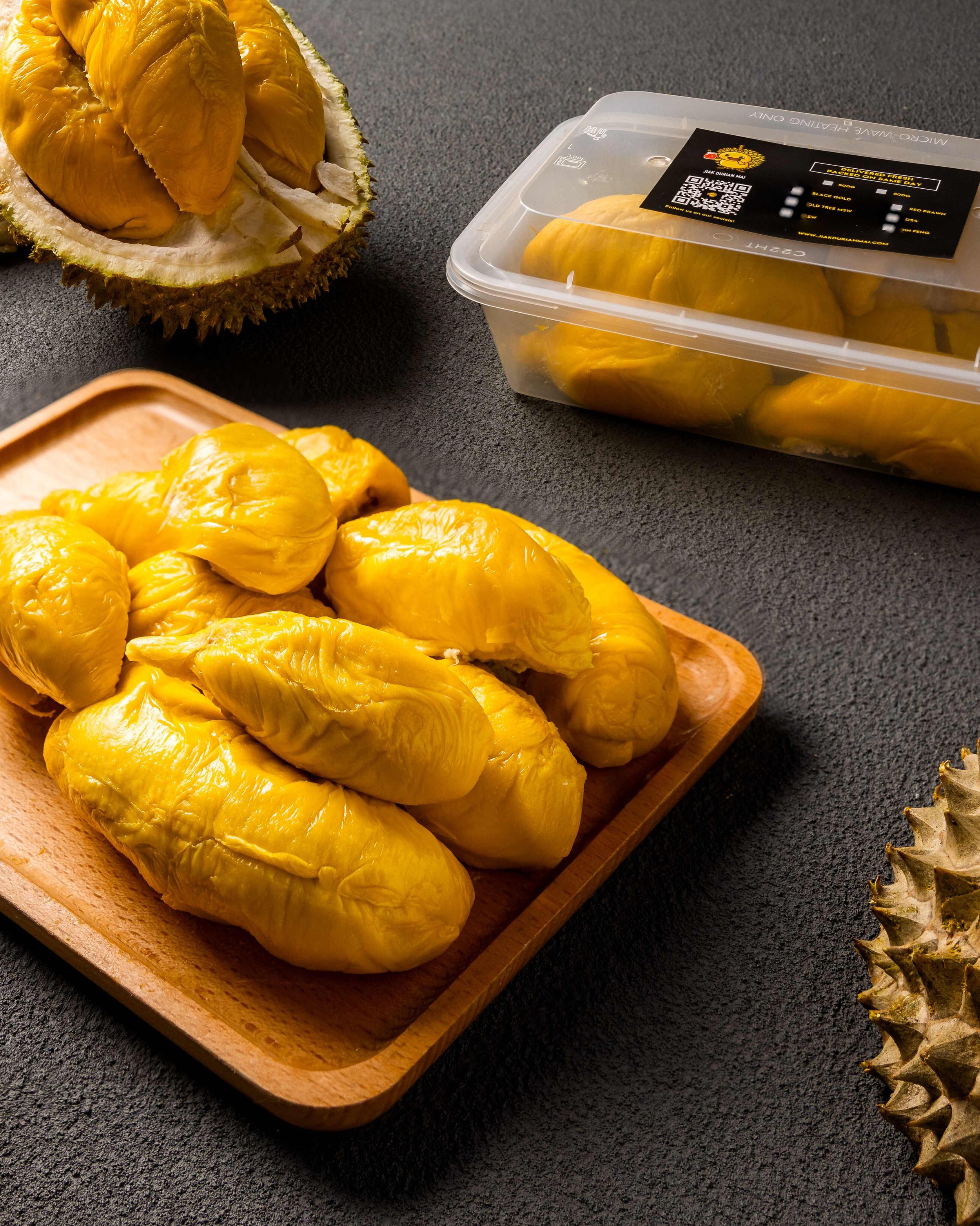 Raub Pahang Blackgold Mao Shan Wang. Bitter and creamy durians. Best seller.