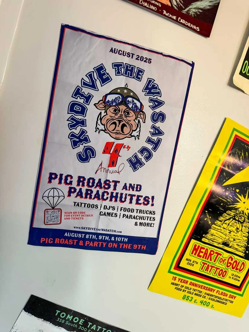 Printed Skydive the Wasatch poster