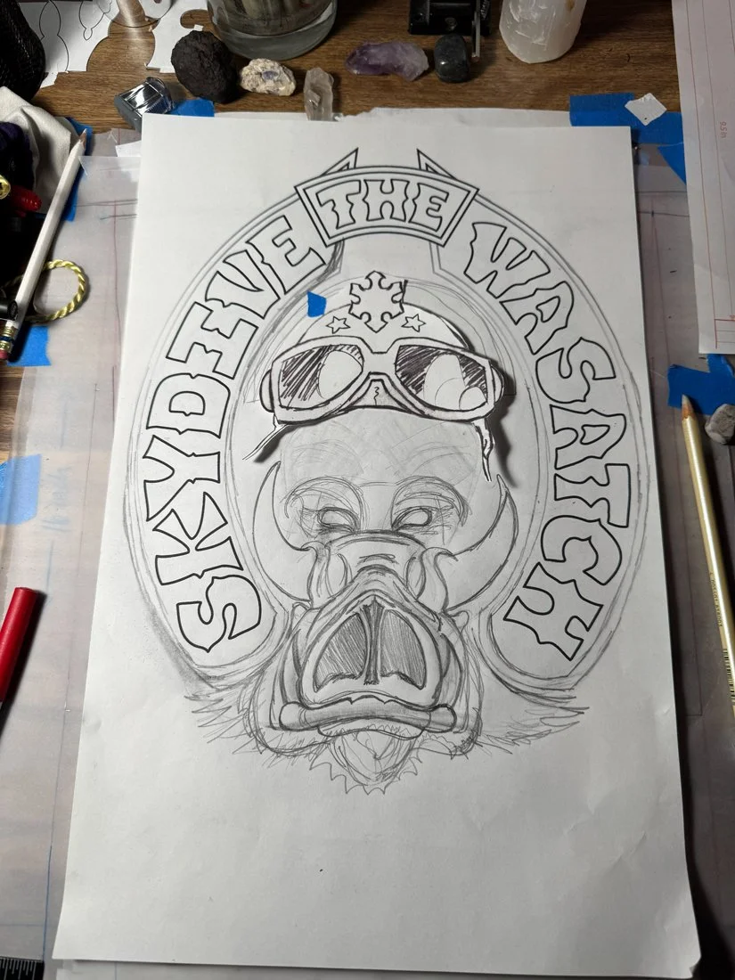 Skydive the Wasatch illustration text