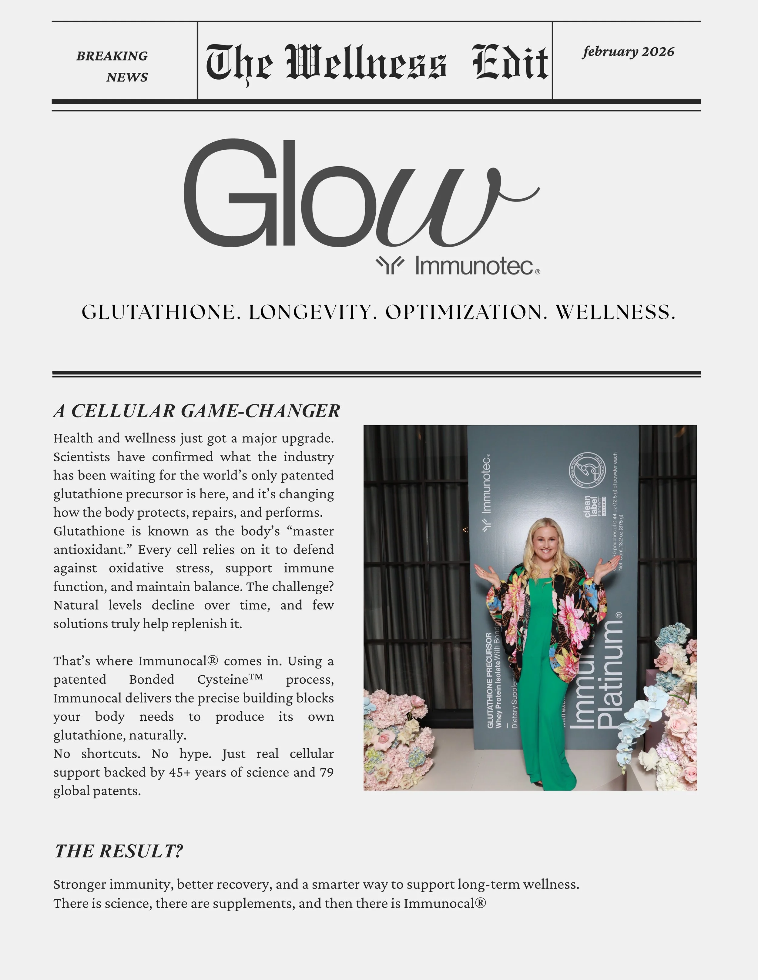 Glow Immunotec Photo Activation Newspaper Prints Keychains Houston 