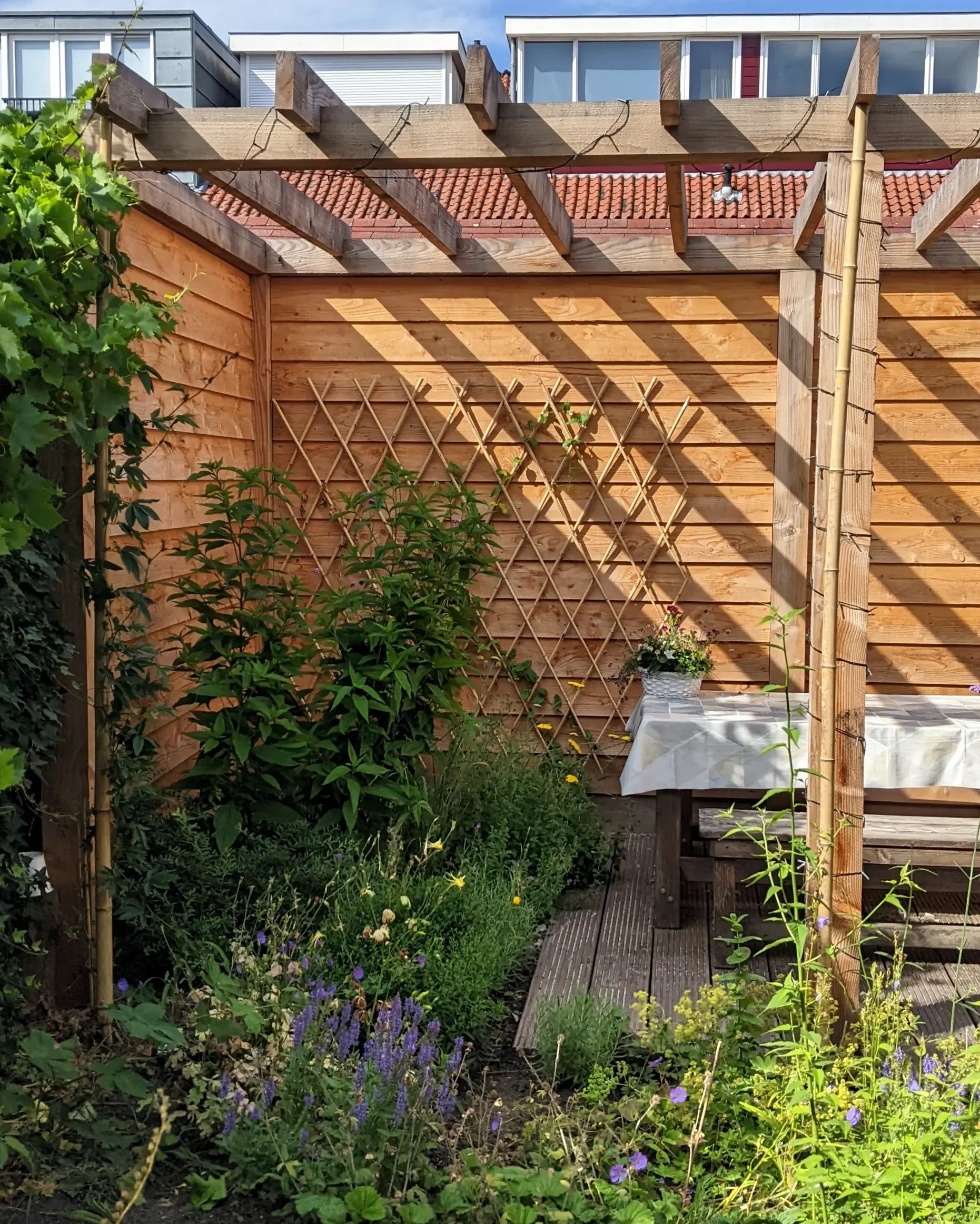 Stadstuin met pergola in Utrecht