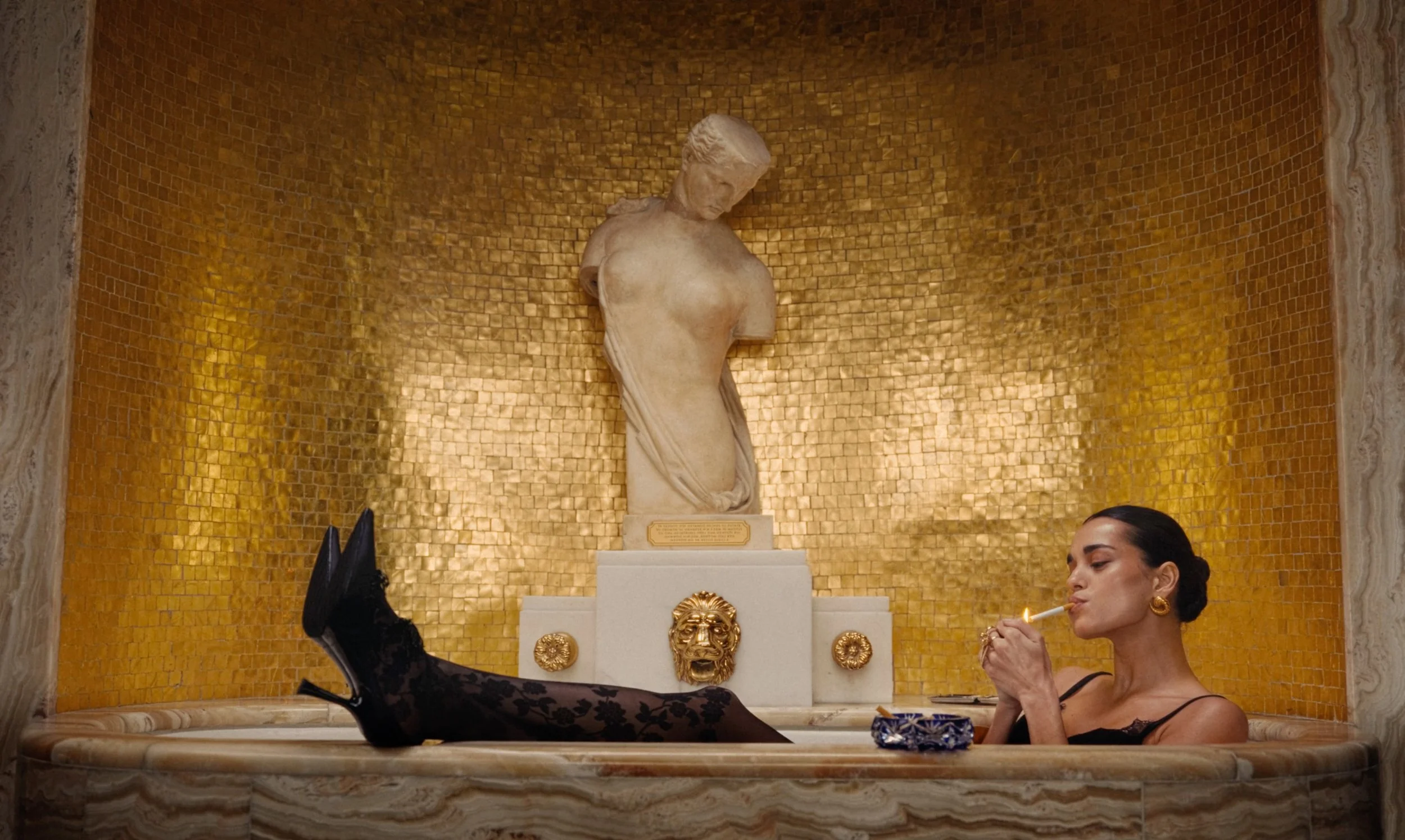 gold bathroom