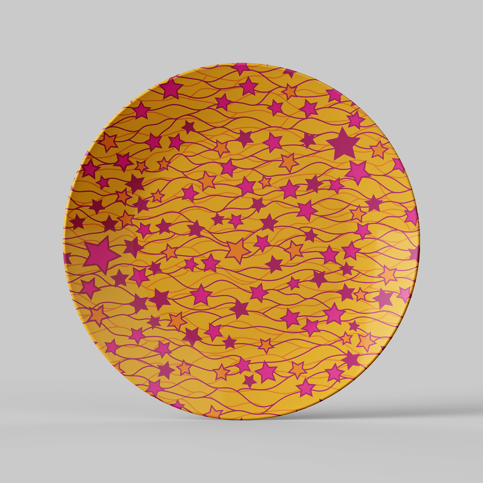 ANKARA STARS - YELLOW - PLATE