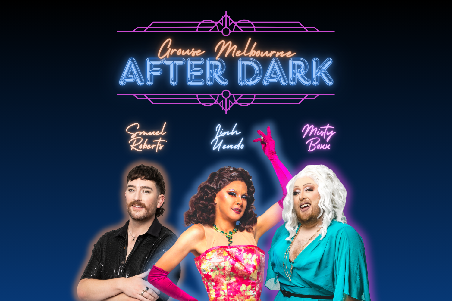AFTER DARK: Samuel Roberts, Linh Uendo, Misty Boxx