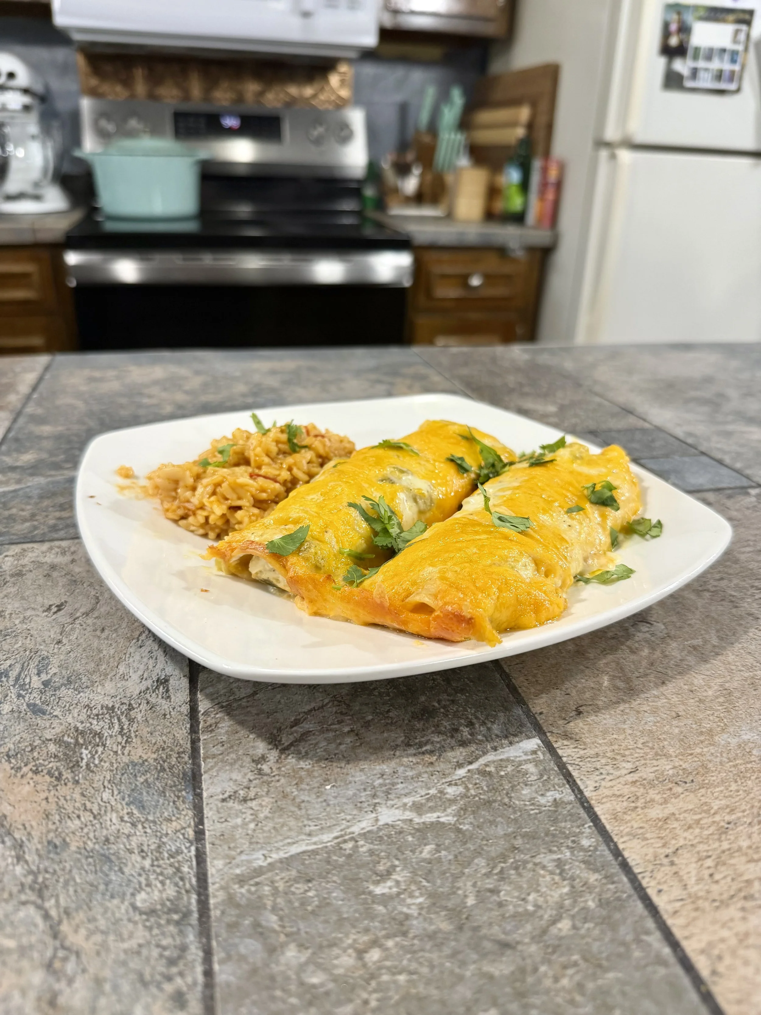 Rotisserie White Chicken Cheese Enchiladas