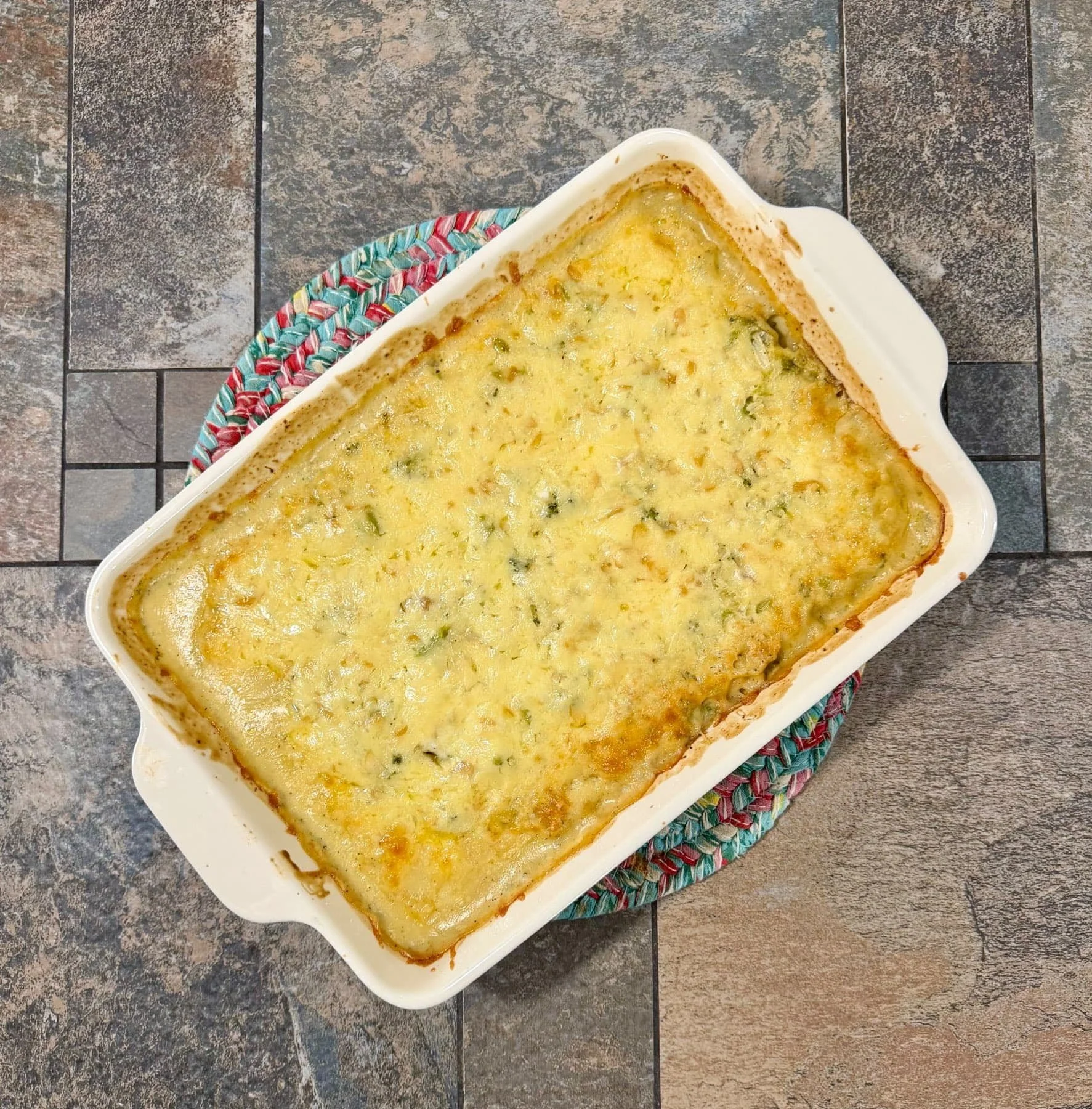 Cheesy Broccoli, Chicken and Rice Casserole