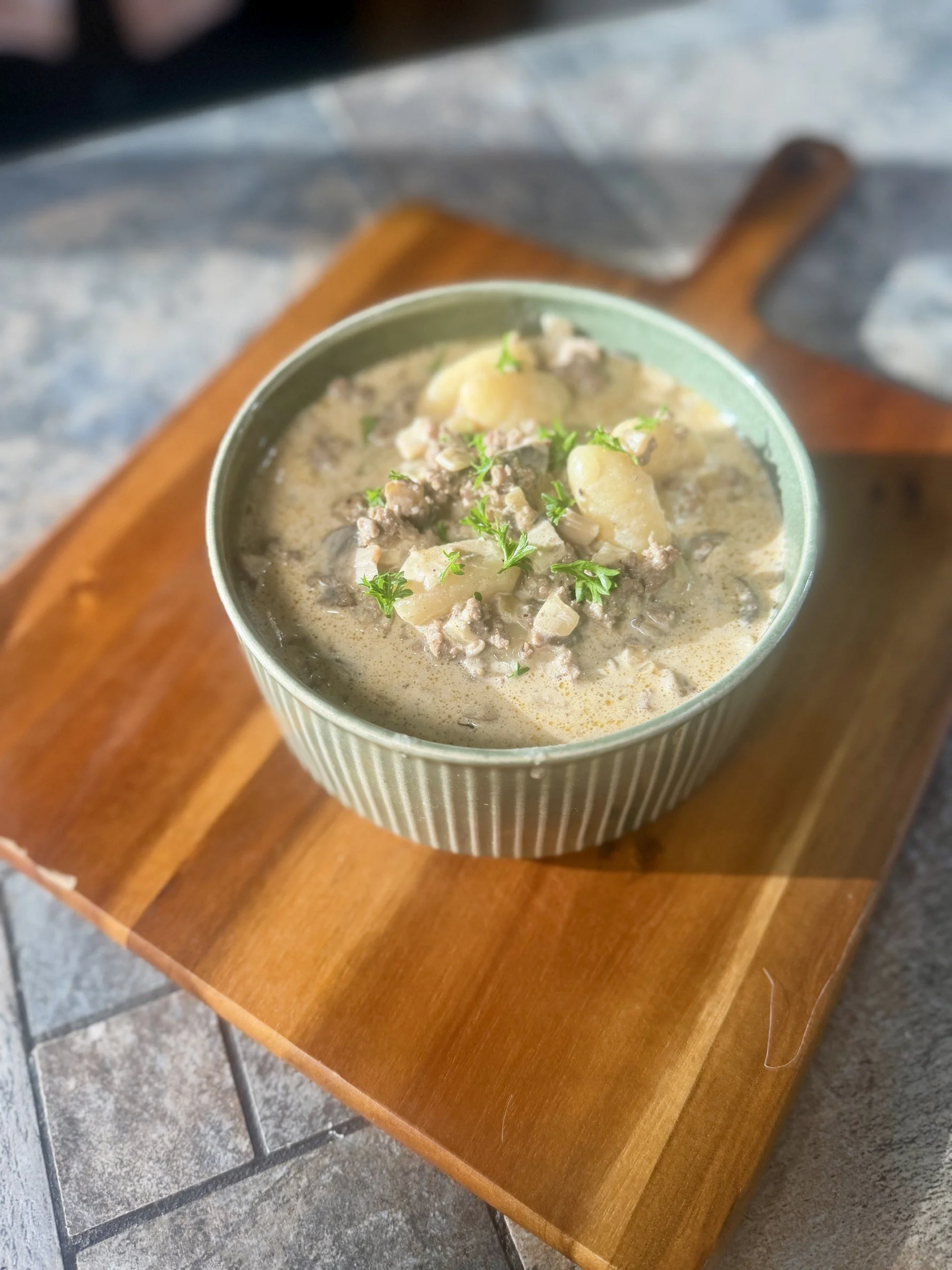 Creamy Beef Stroganoff Gnocchi