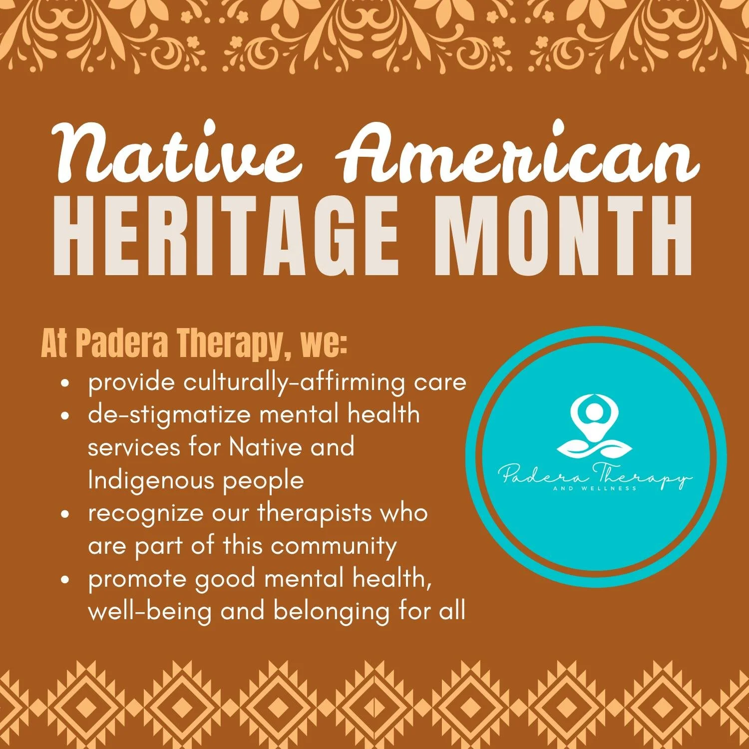 During November we honor Native American Heritage Month, and the important work of Indigenous mental health providers like Savanha Rawls, LCPC. Lack of representation, cultural differences and this country's history can cause many Native Americans to