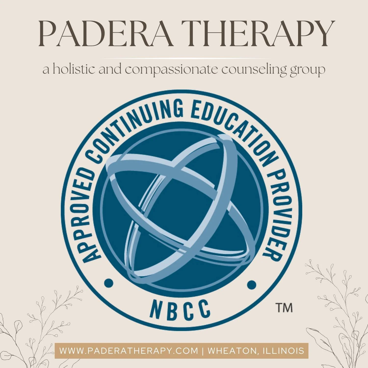 We are proud to announce that Padera Therapy and Wellness is now an Approved Continuing Education Provider through the National Board for Certified Counselors (NBCC)! This recognition allows us to provide continuing education opportunities to mental 