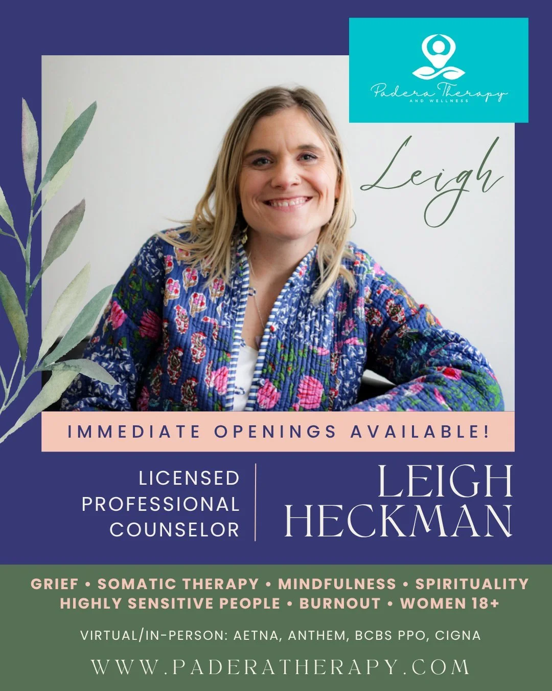 Are you a deeply feeling human? Maybe a creative type that feels misunderstood? Are you sensitive to sounds, noises, and lights - and maybe even exploring your spirituality? You may be a highly sensitive person! Leigh Heckman, LPC, works with highly 