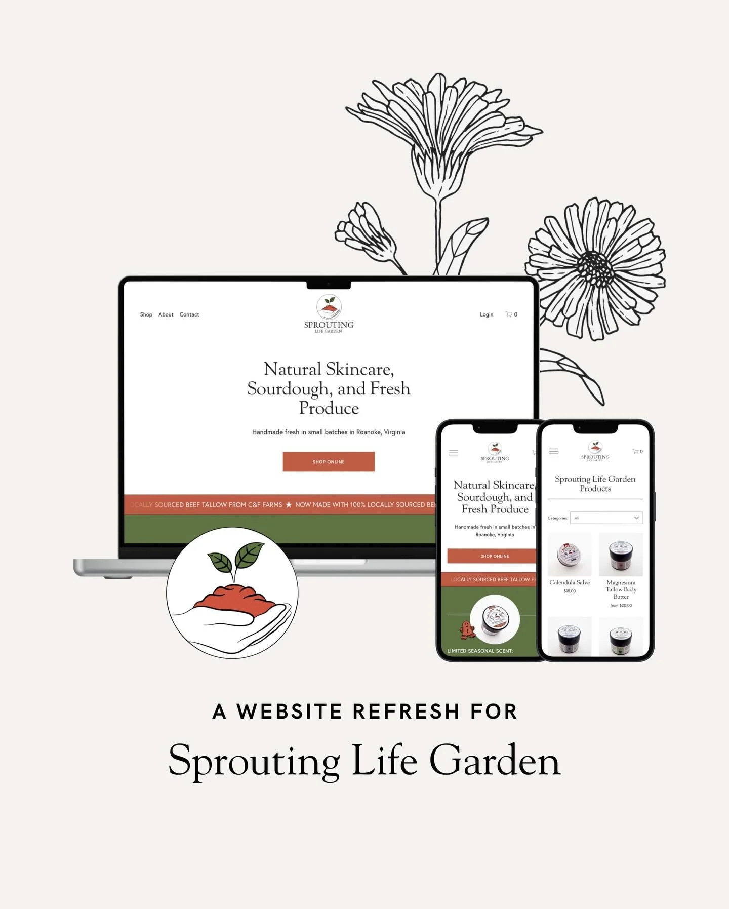 Sprouting Life Garden is one of those local small businesses that walks the walk while they talk the talk. As firm believers in supporting other local businesses, they reached out to Blue Honey Rose earlier this year for some help with their product 