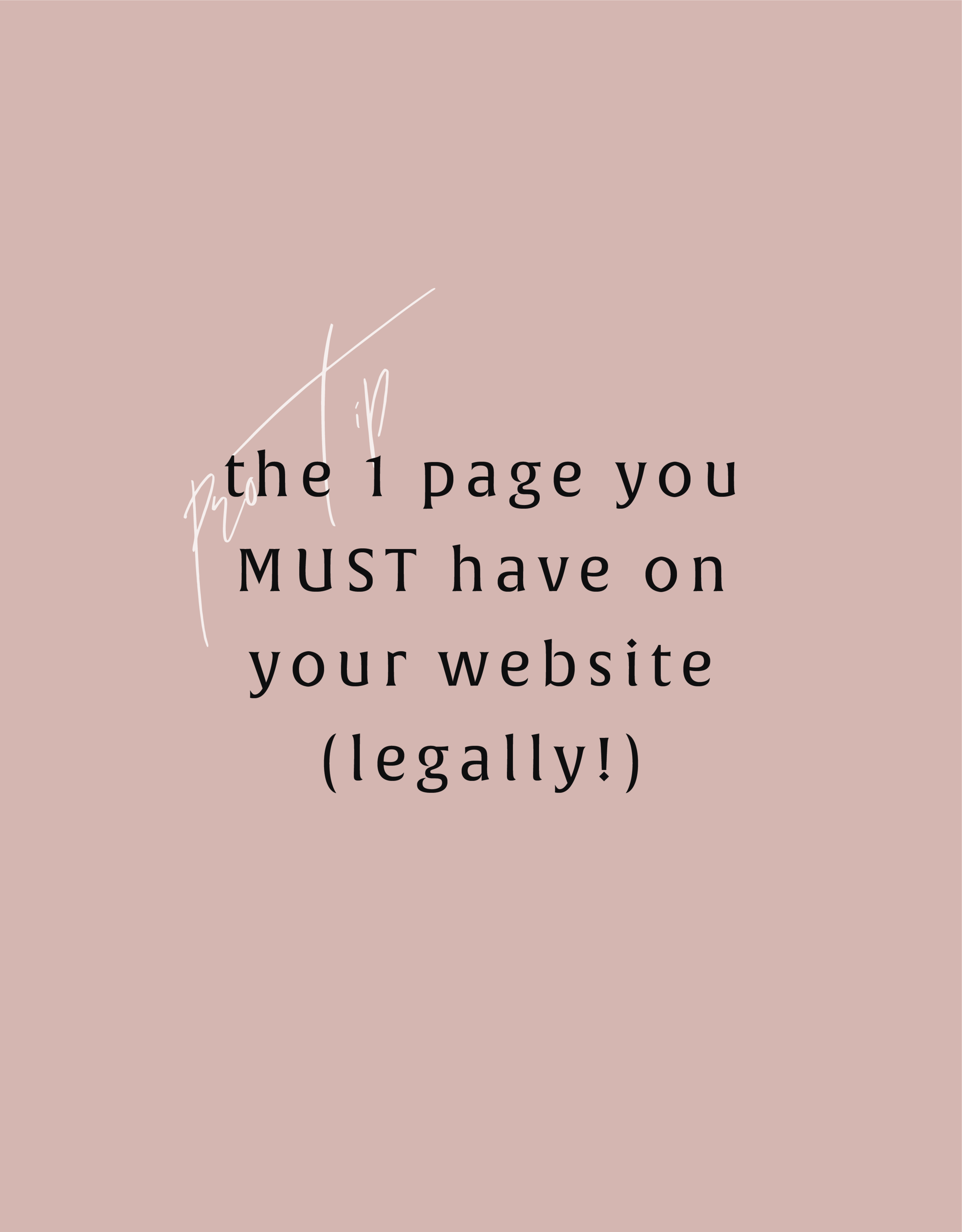 The 1 page you MUST have on your website (legally!)