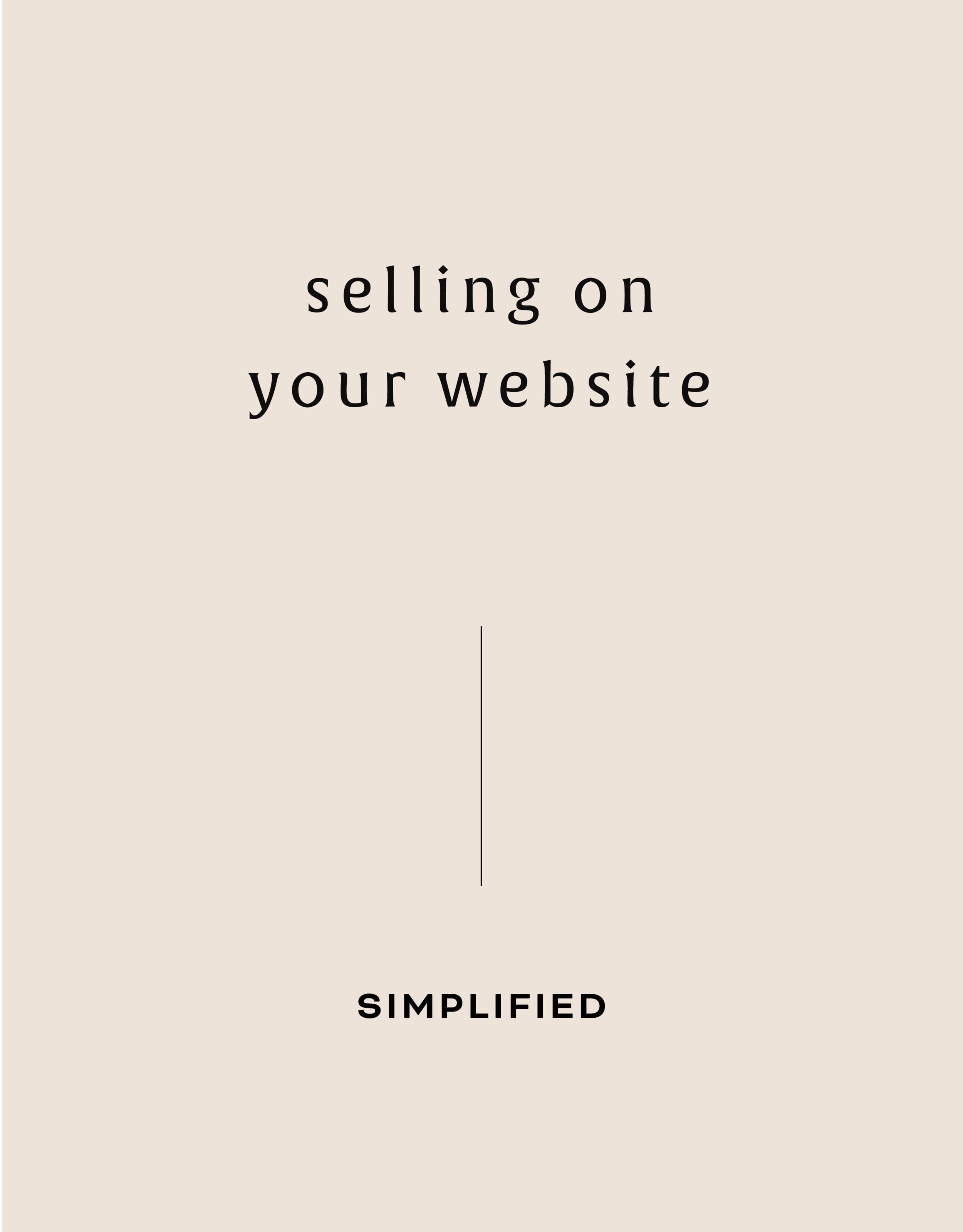 Selling on your website, simplified