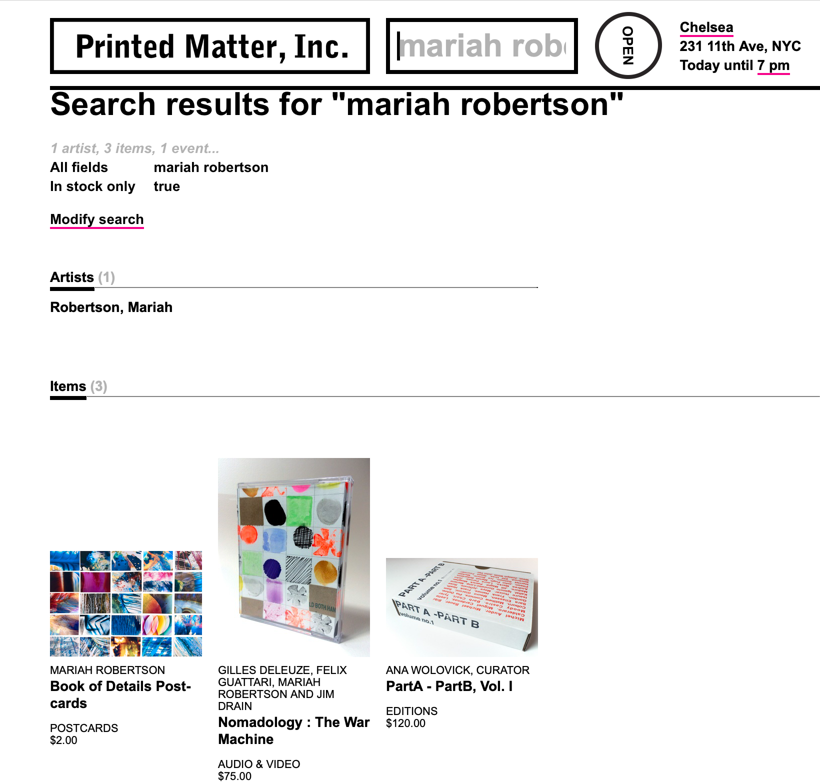  Editions Available at Printed Matter 