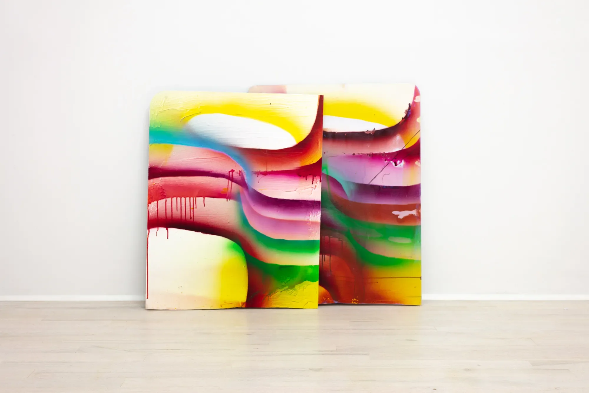 020 & 021, 2024
Acrylic on aluminum
24 x 30 inches each
Installation view, Halsey McKay Gallery, East Hampton, NY