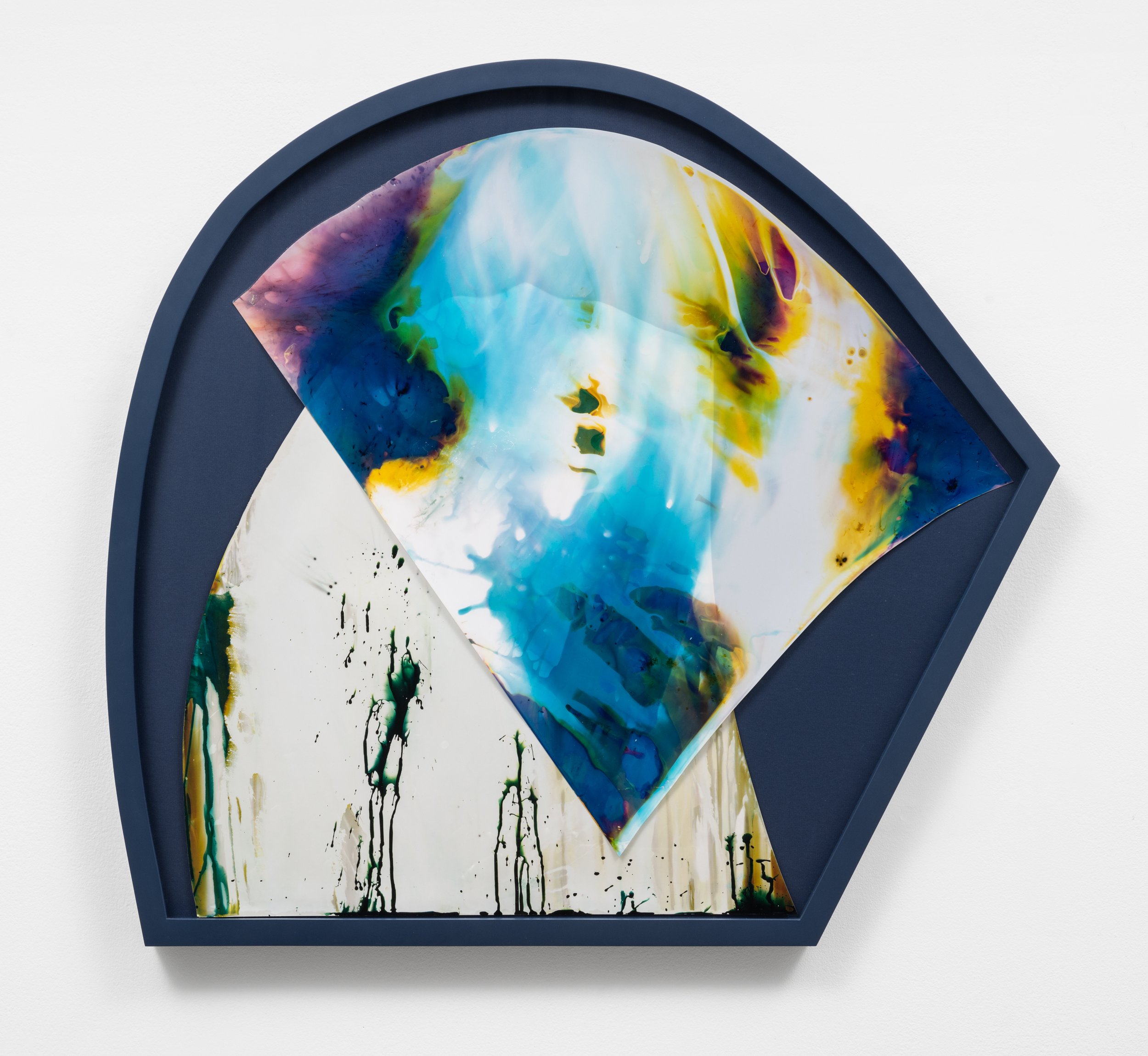  
044, 205_2019, 2022
 Chemical treatment on RA-4 paper in frame
 31.75 x 34 inches
 (80.6 x 86.4 cm)
  CUT UP, Lora Reynolds Gallery, Austin, TX, Mariah Robertson, photography, art  
