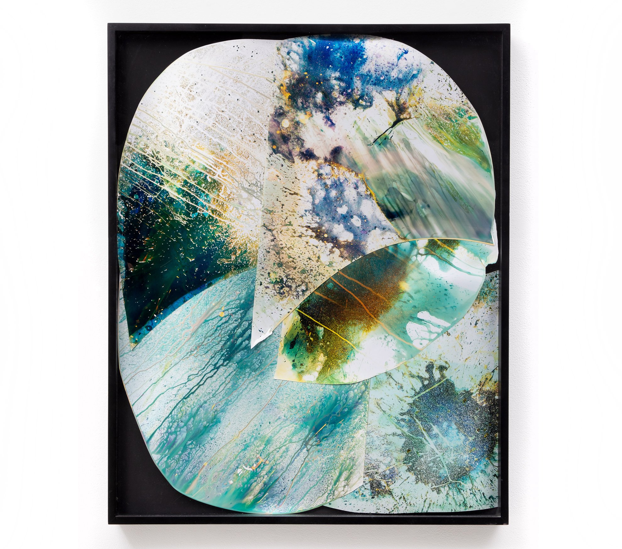 
"2015_ 296 & 325, 2016_024, 2017_342, 2018_010," 2022
 Chemical treatment on RA-4 paper in frame
 38 x 31 inches
 (96.5 x 78.7 cm)
 Eggs, Green Gallery, Milwaukee, WI, Mariah Robertson, photography, art  