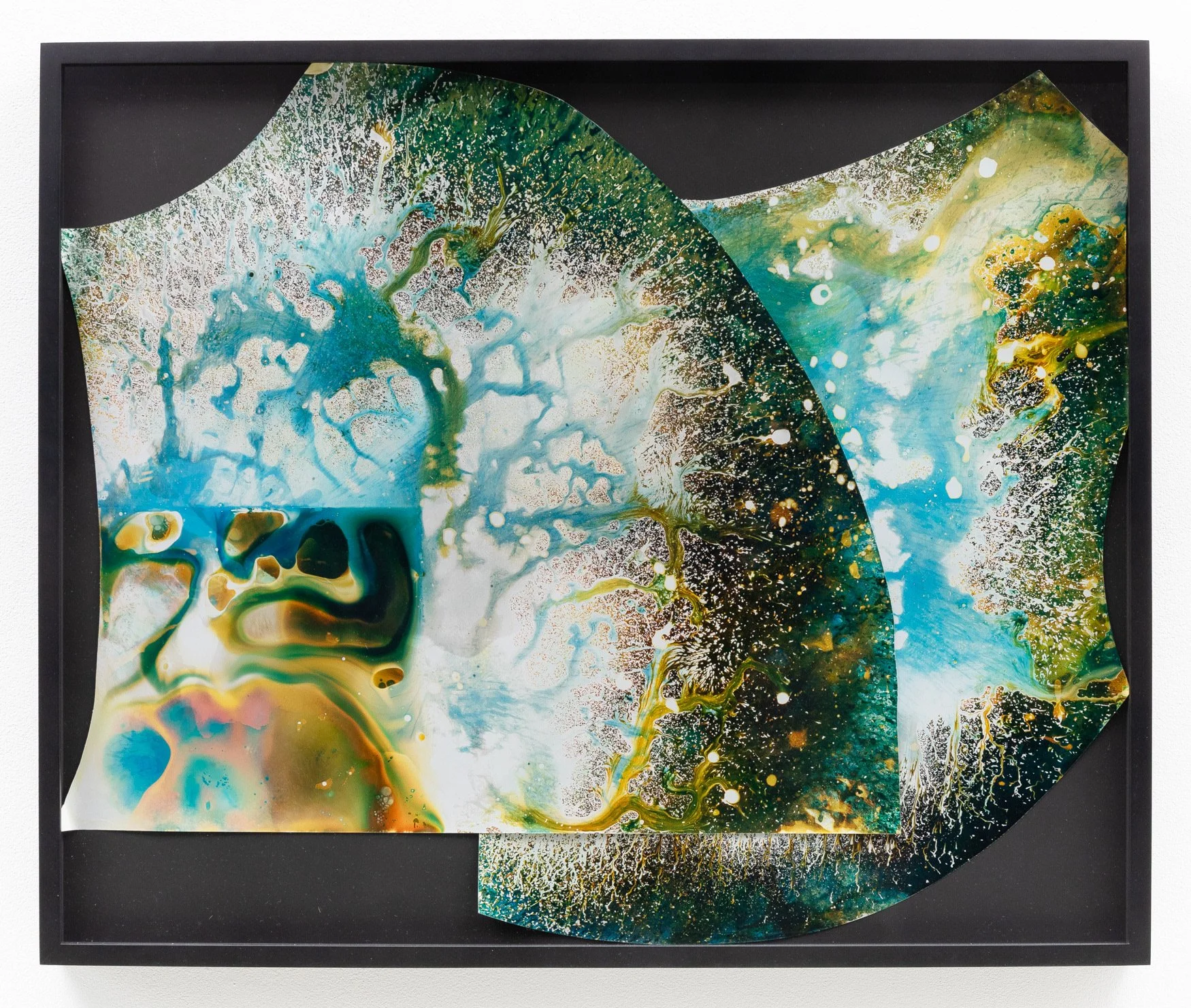  
"2017_351, 258," 2022
 Chemical treatment on RA-4 paper in frame
 35.5 x 43 inches
 (90.3 x 109.2 cm)
 Eggs, Green Gallery, Milwaukee, WI, Mariah Robertson, photography, art  