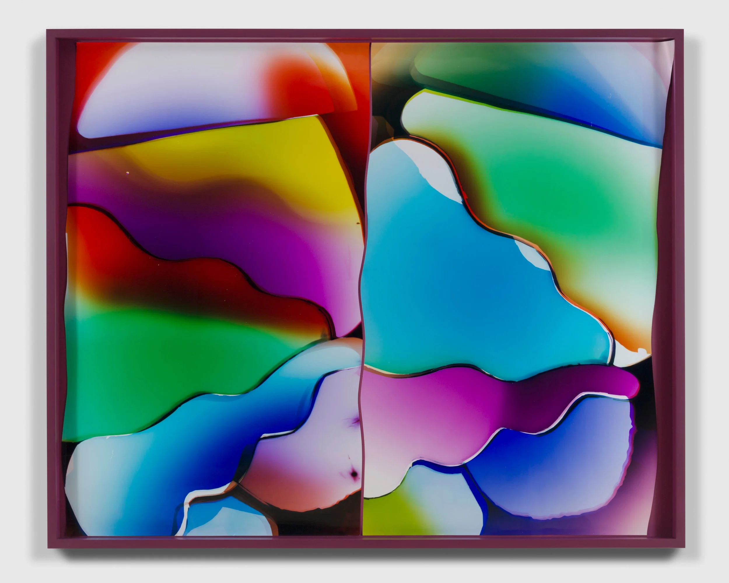  
“125, 126” 2020
 Chemical treatment on RA-4 paper in frame
  62 x 50 inches
 (157.5 x 127 cm)
 Repetition and Difference, Van Doren Waxter, New York, NY, Mariah Robertson, photography, art  