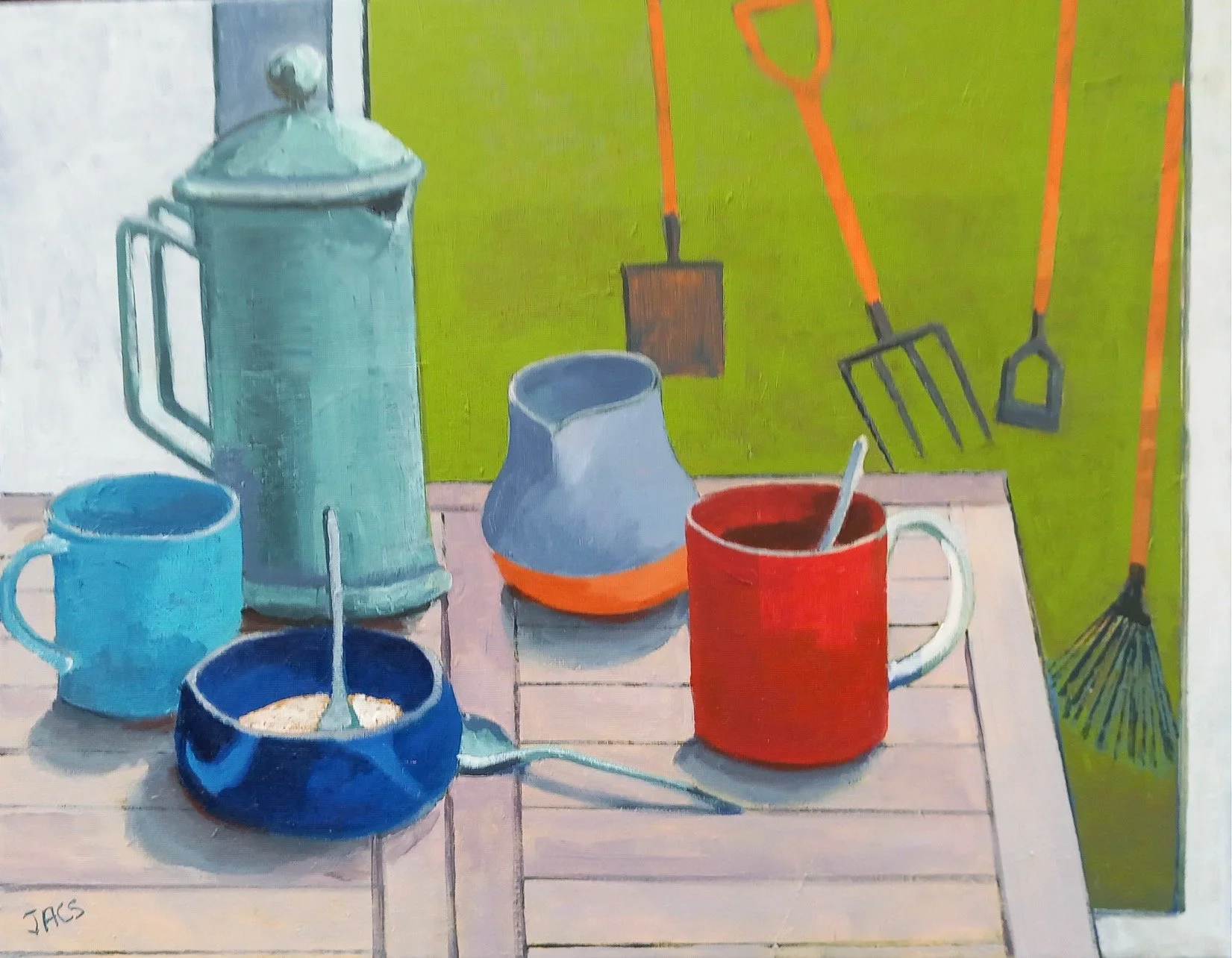  Down Tools 
 40 cm x 50 cm 
 Oil on Canvas  