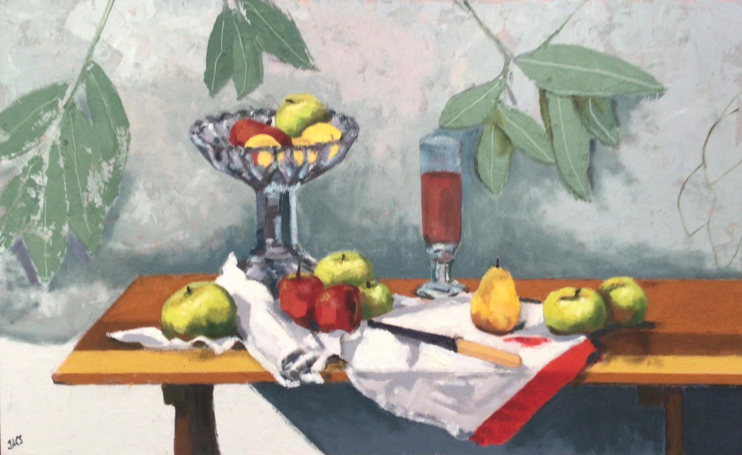  After Cezanne 
 75 cm x 46 cm 
  Oil on Canvas  