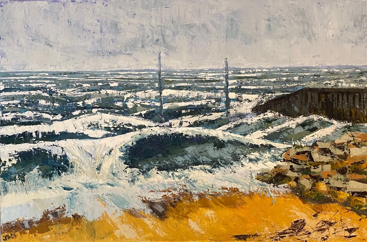  West Bay, Dorset 
  65 cm x  44 cm(Framed) 
 Oil  