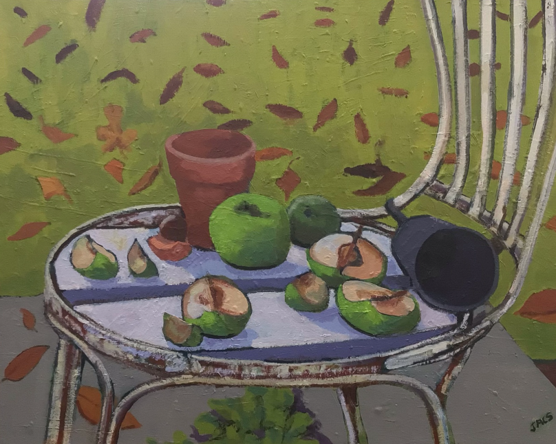  Garden Chair 
 51 cm x 41 cm 
  Oil on Canvas  