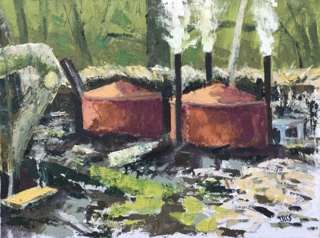  Smoking Kilns 2 
 Oil on Canvas 
