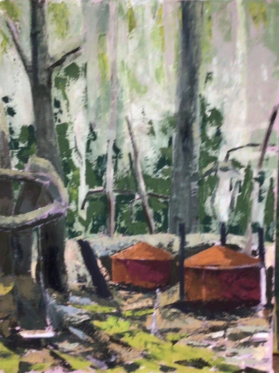  Kilns Smoking North Eggardon 
 Oil on Canvas 