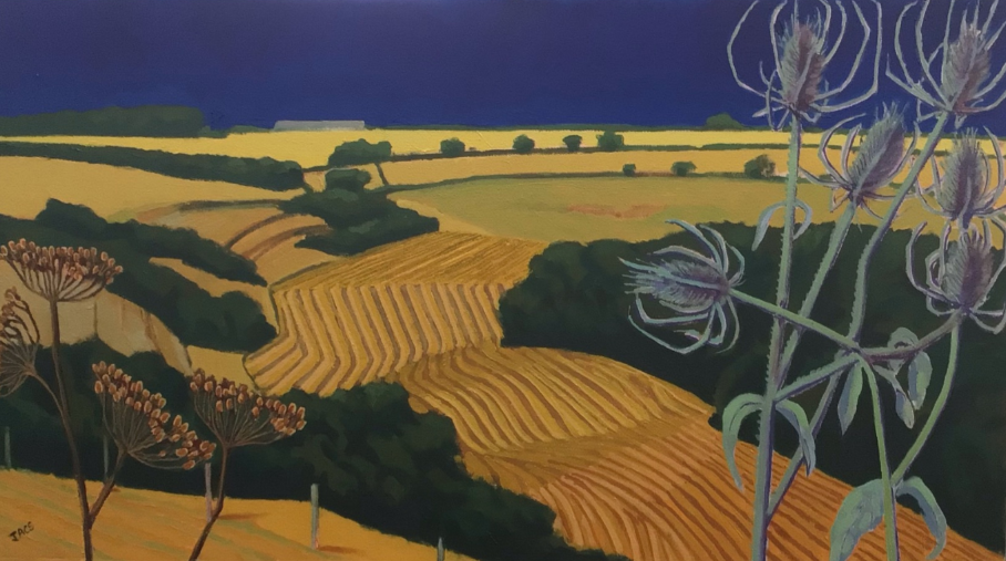  Summer at Wynford Eagle 
 82 cm x 46 cm 
  Oil on Canvas  