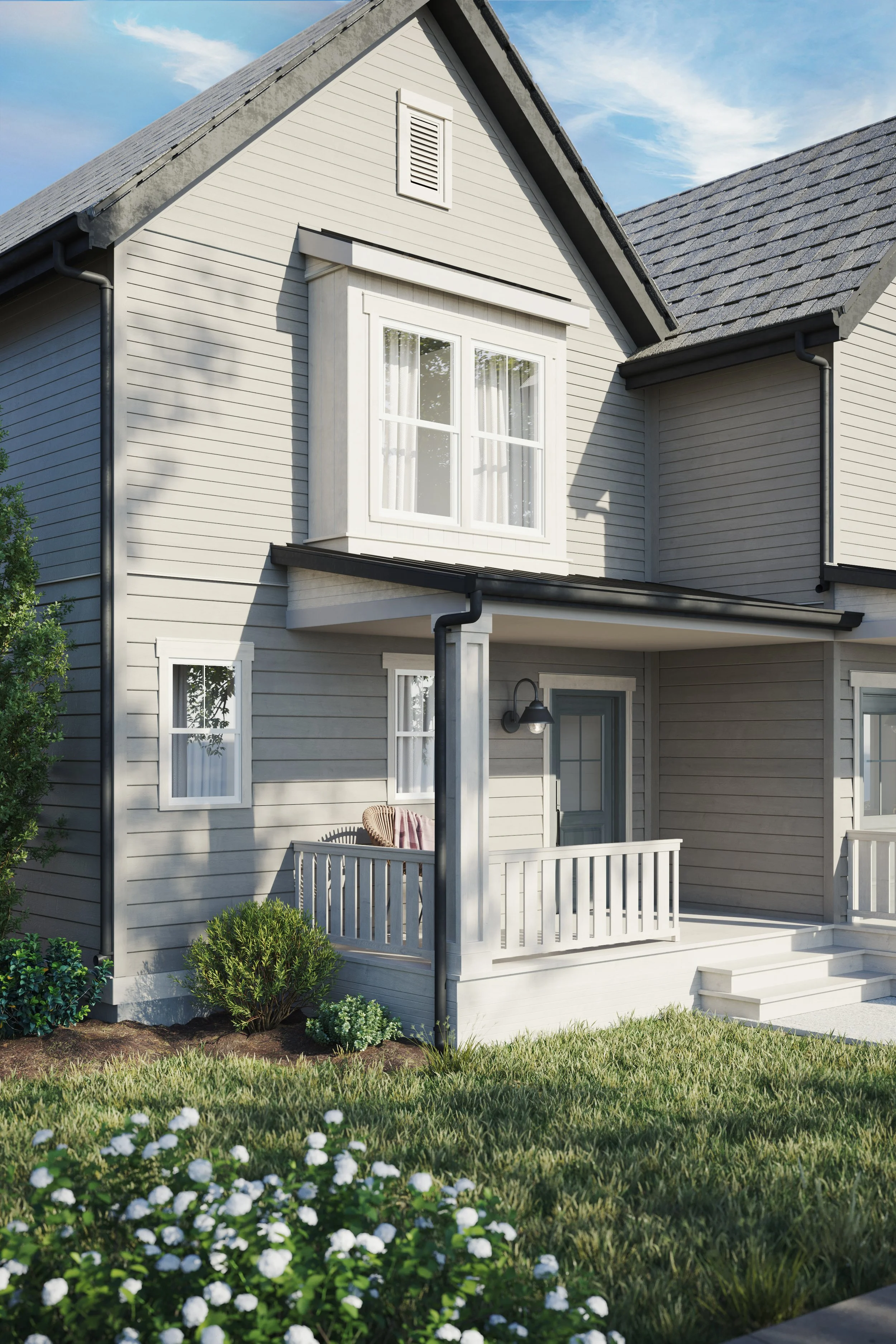 Wrenwood FarmhouseInspired Duet Townhomes For Sale Inside The