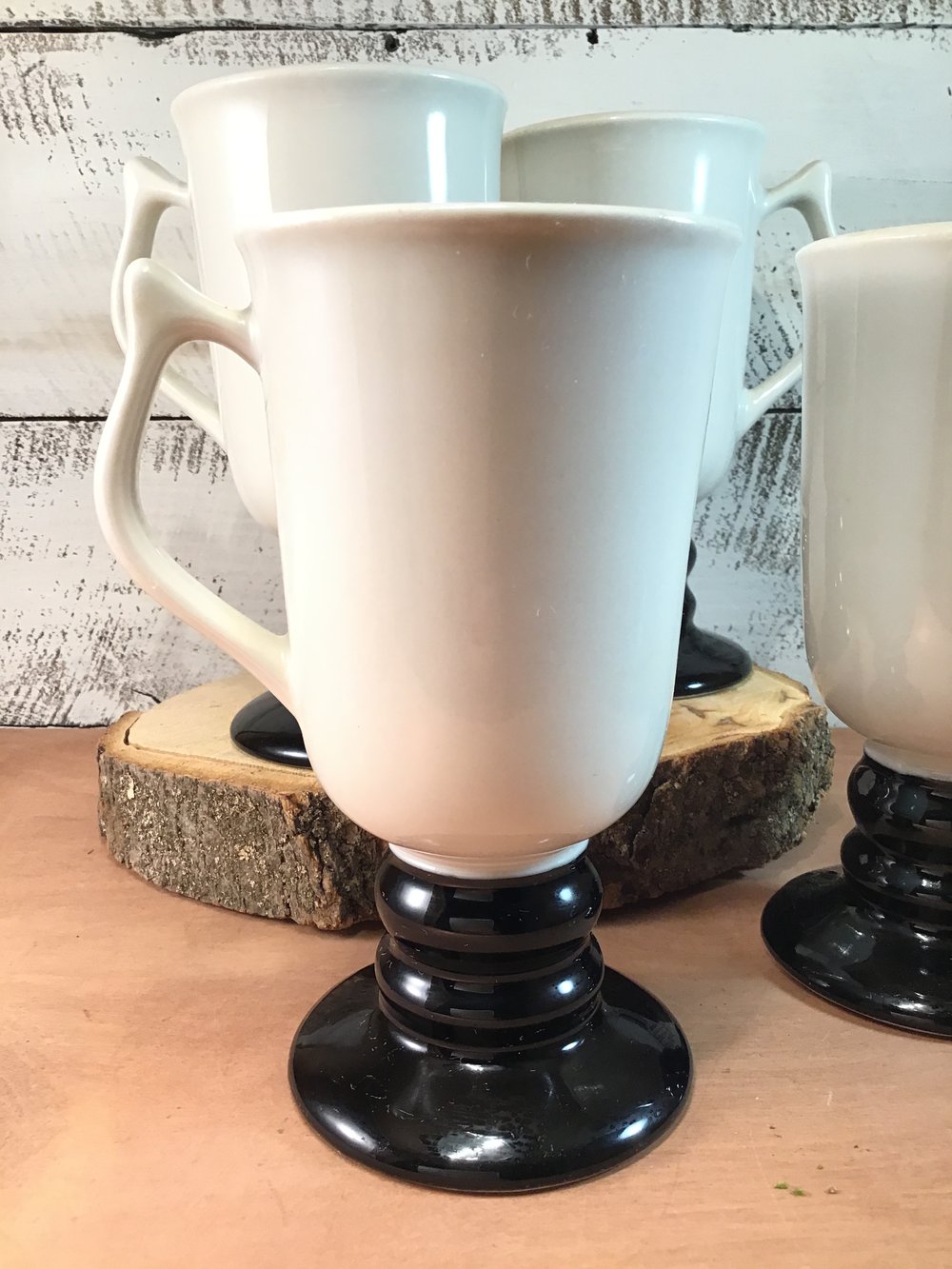 Pair of Irish Coffee Mugs and Saucers Set 