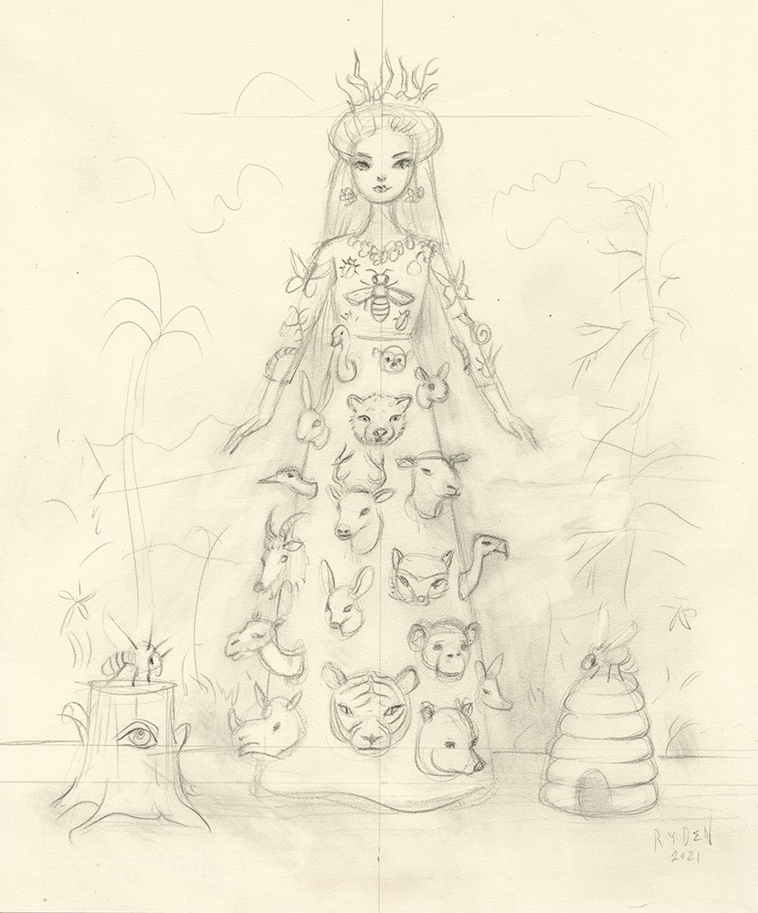 Nature Queen Sketch