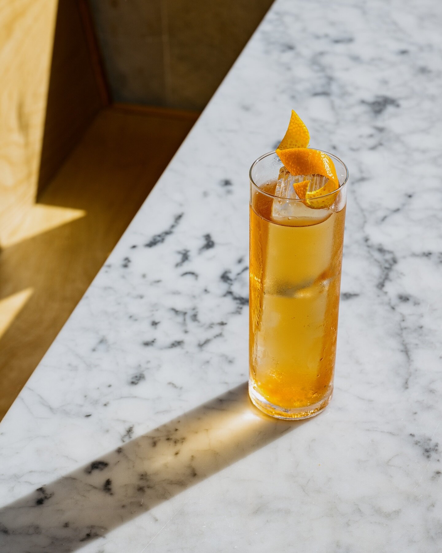 Canadian Tuxedo, a Sunday lunch exclusive and the spritz of your dreams - @amermelade sea buckthorn apertif, madeira, verjus, and bitter chinotto soda 🍊